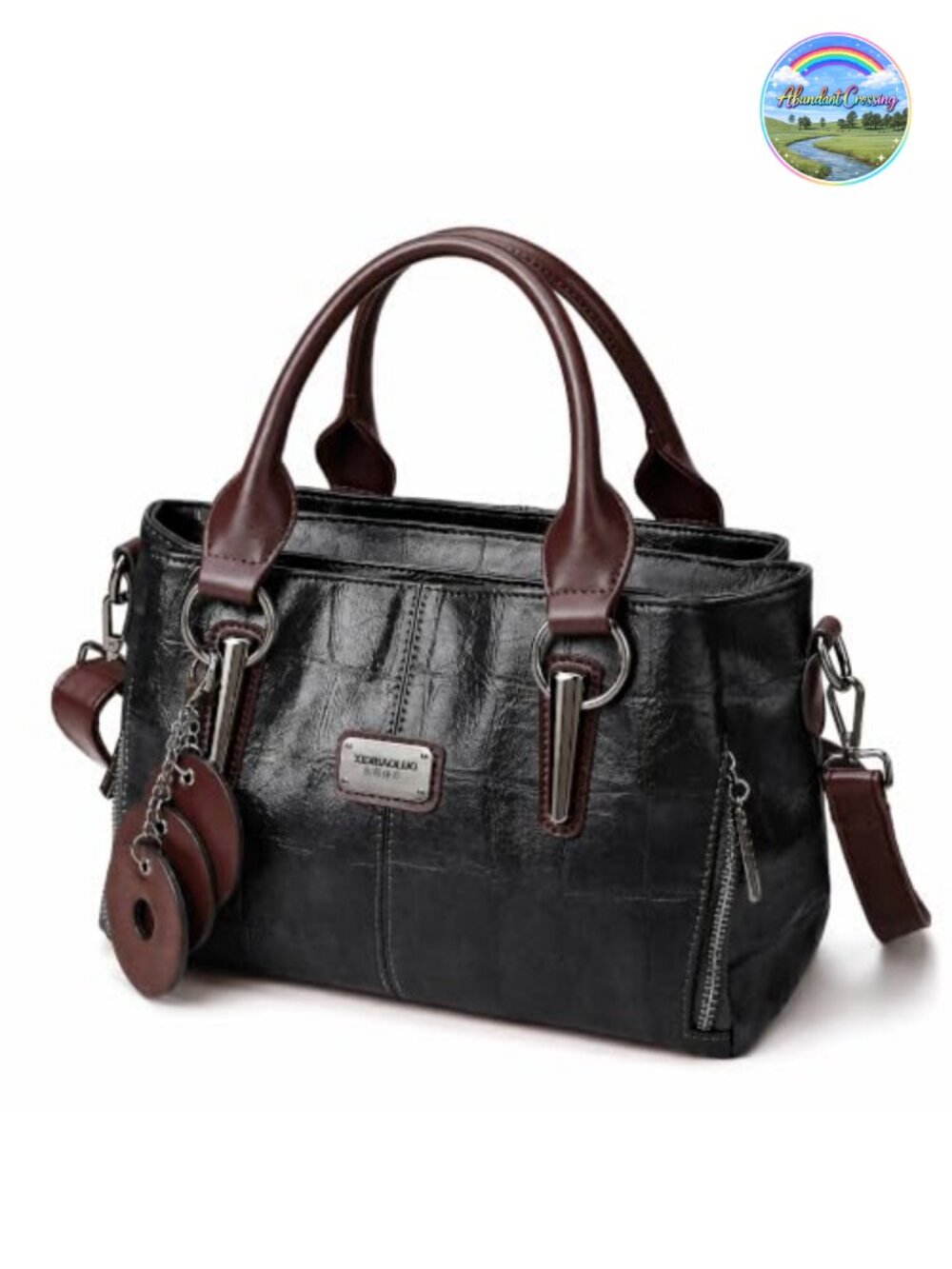 Vegan Leather Tote Bag for Women Satchel Shoulder Bag Travel Purse with